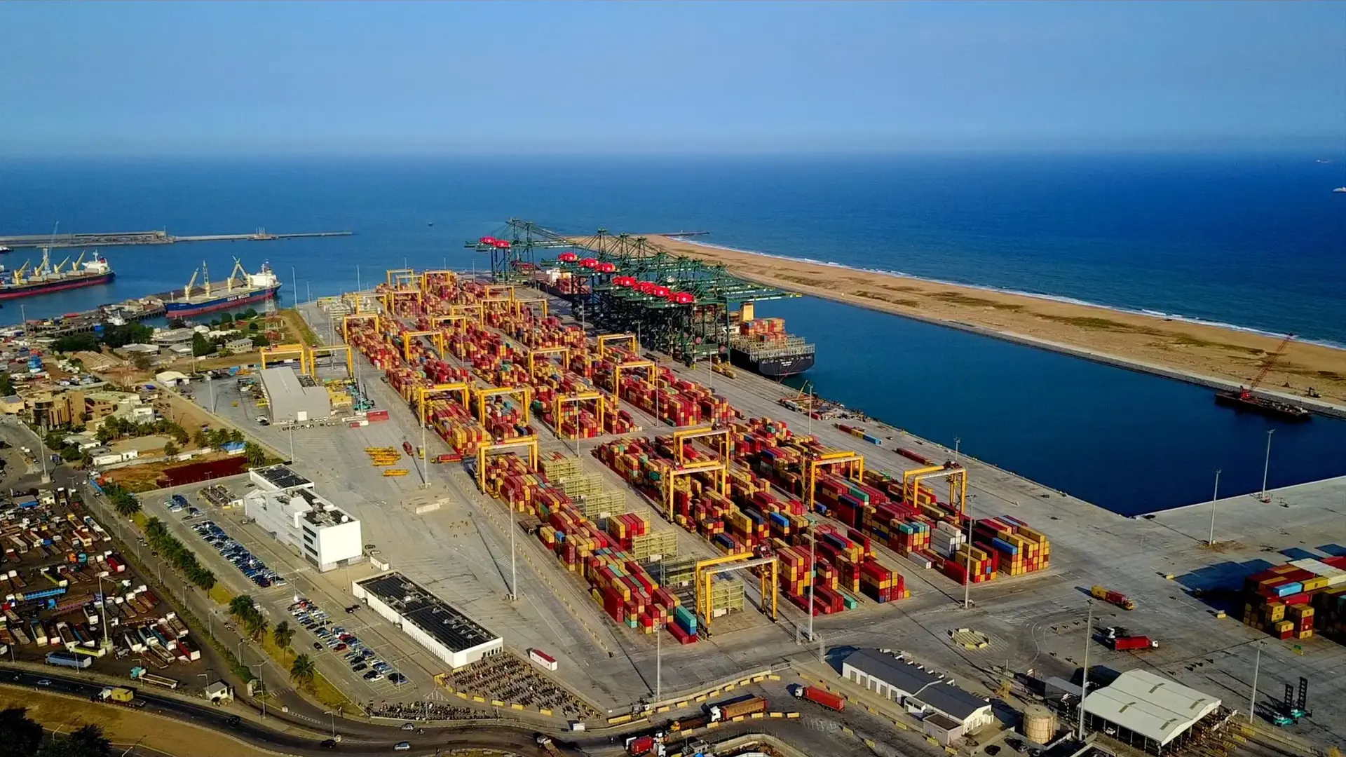 Commercial Ship in Port
